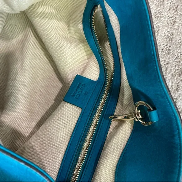 🖤SOLD🖤Gucci Soho Peacock Blue Bag - Picture 9 of 11